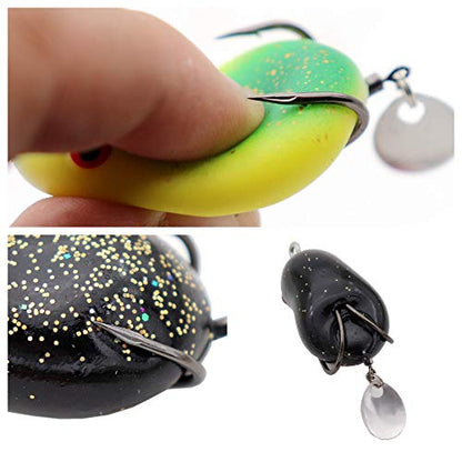 Topwater Fishing Lure Bass Fishing Frog Fishing Hollow Body Frog Bass Pike Snakehead Lure Bait - color: 4cm/7.5g