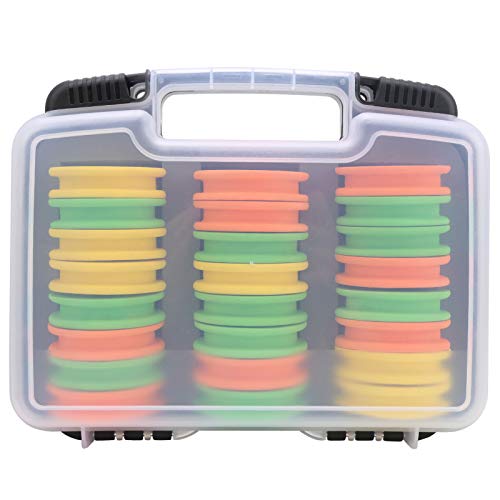24pcs EVA Fishing Line Storage Spools, Winding Board Tool Bobbin Tackle Mix Color