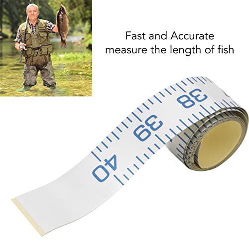 Fish Measuring Board, 40in Fish Ruler, Adhesive Fish Measuring Tape, Fishing Measuring Accessory, Easy Reading Fish Ruler, Fish Measuring Tape with Scale for Boat Kayak