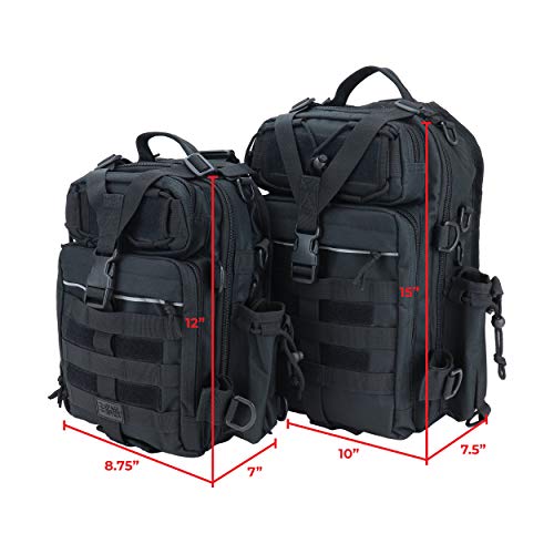 OSAGE RIVER Deluxe Tackle Sling Fishing Bag with Rod Holder, Lightweight Tackle Box Storage, Shoulder Bag for Fishing Hiking