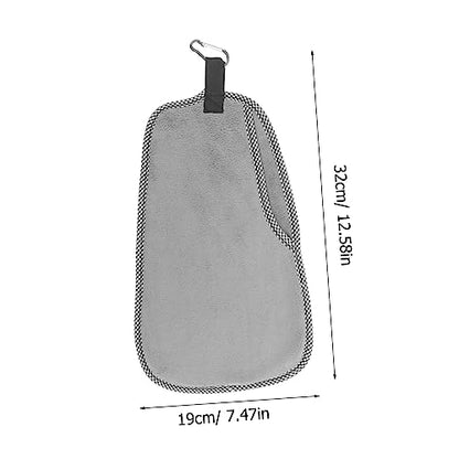 Fish Catching Towel Non-Slip Hand Protection Cover for Fish Handling Puncture Proof Double-Layer Fishing Towel 12.59 X 7.48 in for Hiking Camping Boating Outdoor Use - color: Grey