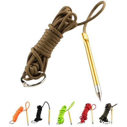 Fish Stringers – 10- & 20-Foot Lengths – 30+ Colors to Choose from! - color: Coyote Brown, size: 10 feet