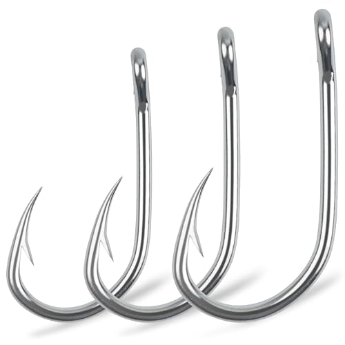 Fishing Live Bait Hooks, 40pcs Saltwater Live Bait Fish Hooks Circle Hooks for Catfish Stainless Steel Fishing Hooks Sharp Saltwater Fishing Hooks1/0-10/0 - size: 7/0 - 40pcs