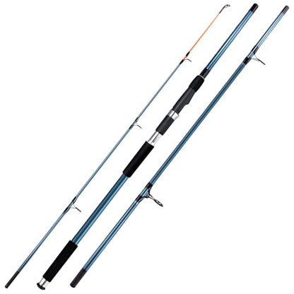 Dr.Fish Spinning Fishing Rod for Surf Fishing, Hard Power, Extra Fast, 3 Section Carbon Fiber Stainless Steel Guide EVA Grip Surf Casting Saltwater Fishing Pole Beach Trolling - size: 10.8FT-3 Sections