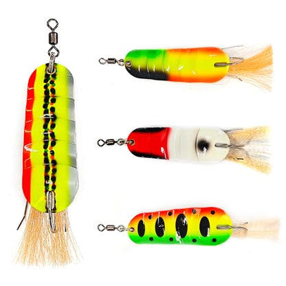 Fishing Lures for Saltwater/Freshwater, Metal Trout Lures for Bass Walleye Pike, 5g Fishing Spoon with Single Hook - color: FS02