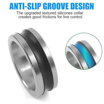 OROOTL Fishing Line Ring Knot Tying Tool, 2pcs Fishing Knot Tying Tool Alloy Line Dragger Tightener Ring FG GT Knot Puller PE Fishing Line Knotting Device Accessories for Saltwater Freshwater - color: Silver-2pcs