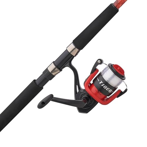 Shakespeare Spinning Reel and Fishing Rod Combo - color: Tiger Catfish Mossy Oak, size: 50 Size Reel - 9' - Medium Heavy - 2pc