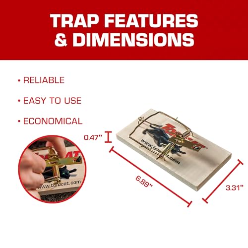 Tomcat Wooden Rat Traps - Disposable Non-Chemical Rat Trap for Homes, Garages and Basements, Single Pack - size: 1-Pack, style: Rat Trap