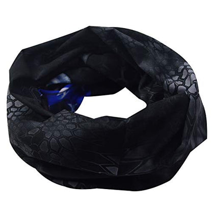 Obacle Neck Gaiter Face Mask Bandana for Dust Wind Sun Protection for Men Women - color: Skull Blue-red Flag Face