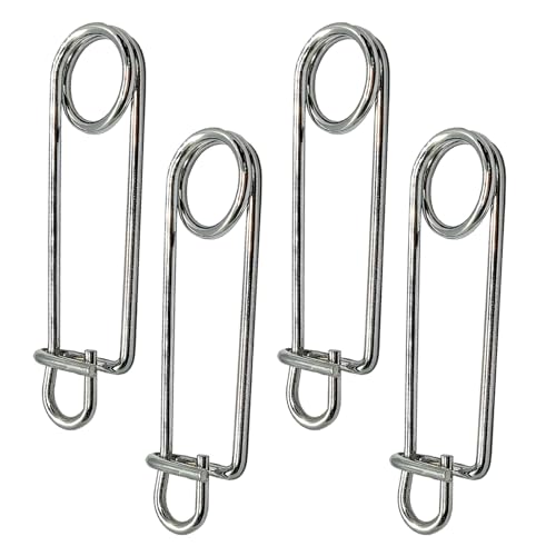Minnow Trap Clips, Stainless Steel Live Bait Trap Lock Fasteners 4 Pack | High-Quality Stainless Steel