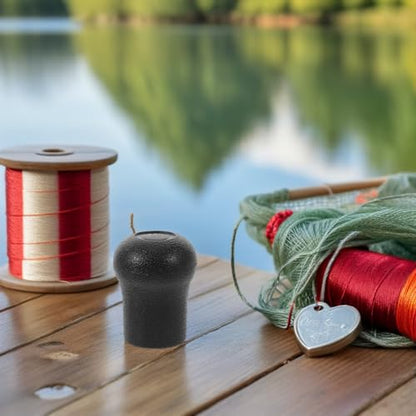 2pcs Rubber Fishing Rod Butt Cap, 7/8" 22mm End Protector Cap for DIY Fishing Rod Building and Repairs, Non-Slip End Cushion, Fish Pole Holder Accessory