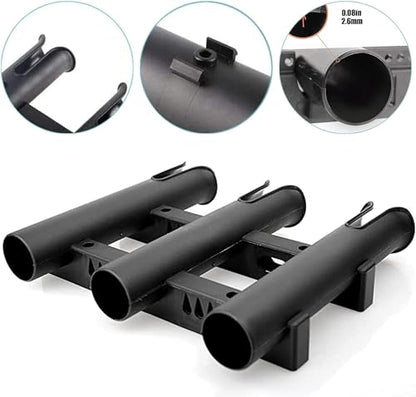 BigTron Fishing Rod Holder Bracket, Tube 3 Rod Rack, Fishing Rod for Boat Kayak Garage Storage or Truck with Screws Side-Mount