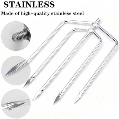 8mm Universal Screw 3-Prong 5-Prong Harpoon | Stainless Steel Fishing Harpoon Gig Gaff Hook for Frog Gigging, Spearfishing and Bowfishing