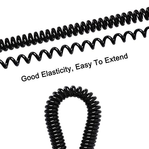 uxcell Spiral Fishing Lanyard, Retractable Safety Coiled Cord Lanyard with Lobster Clasp, Elastic Spring Coil Rope Strap Leash for Fishing, Climbing, Boating, Pliers Tool, 1 Pcs