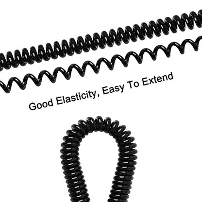 uxcell Spiral Fishing Lanyard, Retractable Safety Coiled Cord Lanyard with Lobster Clasp, Elastic Spring Coil Rope Strap Leash for Fishing, Climbing, Boating, Pliers Tool, 1 Pcs