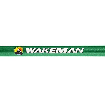 Wakeman Fiberglass Fishing Rod and Reel Combo – 2-Piece 65-Inch Medium Action Spinning Rod Set for Lake Fishing - color: Green Metallic