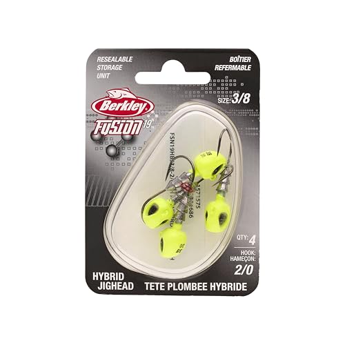 Berkley Fusion19 Hybrid Fishing Jigheads - color: Chartreuse, size: 2/0 Hook Size - 3/8 oz