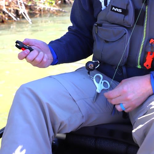YakAttack Dual Fishing Tool Retractor - Style Options | Secure Clip-On with 360° Swivel | Heavy-Duty, Corrosion-Resistant for Saltwater & Freshwater | Fly Fishing Zinger Retractor - style: Twin 18" Nylon Cables