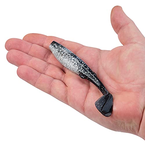 Berkley Gulp! Alive! Paddleshad Fishing Soft Bait - color: Black Silver, size: 5in - Pint 4x7