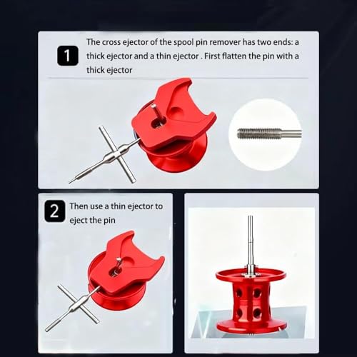 QUA'ANNYU Fishing Reel Maintenance Kit, Professional Fishing Reel Care & Repair Tool Set with 24/30/38-in-1 Screwdriver Set - color: Red Kit-Manual Screwdriver