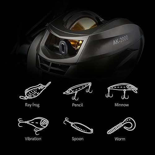Baitcasting Reels, 8KG Max Drag Baitcaster Reels, 7.2:1 Gear Ratio Fishing Baitcasting Reel, 12+1 BB Bait Caster Reel, Low-Profile Fishing Reel with Compact Design Right Hand - color: Right Hand