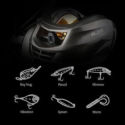 Baitcasting Reels, 8KG Max Drag Baitcaster Reels, 7.2:1 Gear Ratio Fishing Baitcasting Reel, 12+1 BB Bait Caster Reel, Low-Profile Fishing Reel with Compact Design Right Hand - color: Right Hand