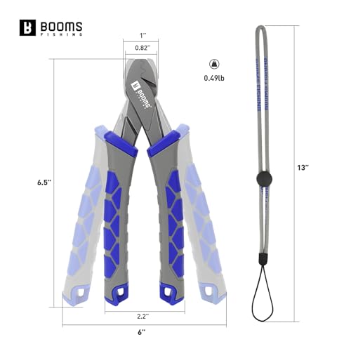 Booms Fishing Crimping Pliers Tool: 6.5in Crimper for Single Barrel - XW41 Durable Ergonomic Tool for Freshwater and Saltwater Anglers - style: Crimper Only