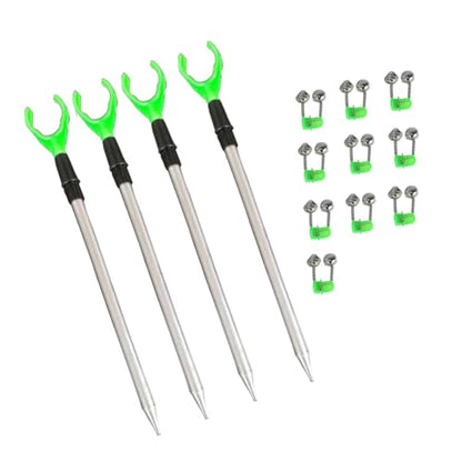 4-Pack Telescopic Fishing Rod Holders for Ground Fishing Rod Holders Stand Fishing Pole Rack for Bank