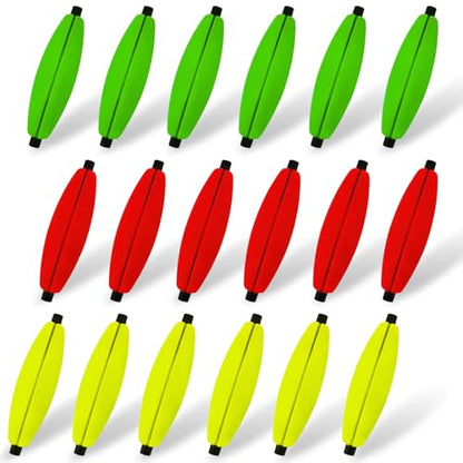 Narcissus Fishing Slotted Peg Float – Slip Bobbers for Fishing, Catfishing Tackle, Fishing Bobbers for Bass, Santee Rig, Easy Line Insertion, No Threading - color: 18pcs-2.5in