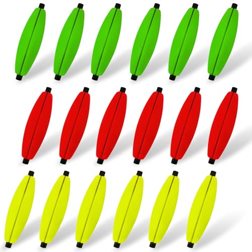 Narcissus Fishing Slotted Peg Float – Slip Bobbers for Fishing, Catfishing Tackle, Fishing Bobbers for Bass, Santee Rig, Easy Line Insertion, No Threading - color: 18pcs-1.5in