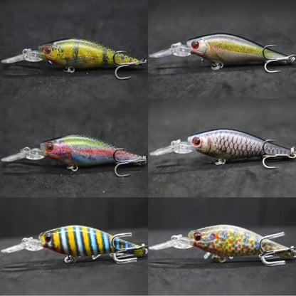 Minnow Crankbait for Bass Fishing Bass Lure Jerkbait Fishing Lures and Tackle Box - color: HM515KB