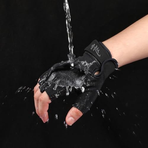 Ptwola Fingerless Gloves Fishing Gloves Paddling Glove Sailing Glove RowingGloves KayakGloves WaterGloves SportsGloves FishingGloves for Men Women Training Cycling Workout Gym Fitness Pull Up