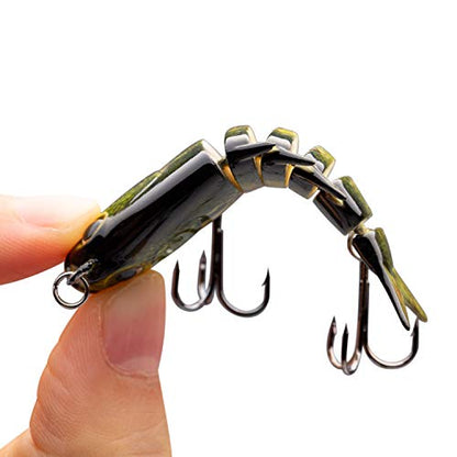 Bassdash SwimPanfish 0.34oz Hard Swimbaits Multi Jointed Topwater Trout Bass Fishing Crank Lure for Freshwater and Saltwater - color: Bluegill