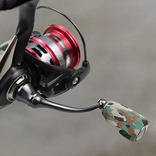 Compatible with Abu Garcia Shimano Daiwa EVA Camouflage Reel Handle Knob Spinning Baitcasting - color: Green