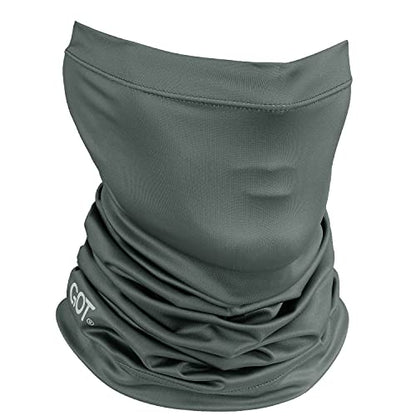 UPF 50+ Fishing Neck Gaiter - UV Face Mask Sun Protection for Men Women | Moisture-Wicking, Quick-Drying, Built-in SPF, UVA/UVB Blocking, Hunting Camo Design, Versatile Headwear - color: Gunmetal Gray