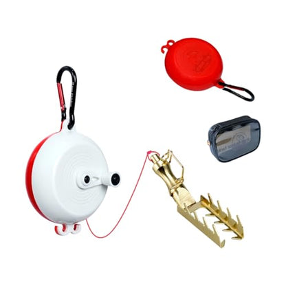 Fishing Lures Device Hard Baits Equipment with 30M Line Fishing Baits Retrievers Savers Accessories Tackle Recovery Tool - color: red and white