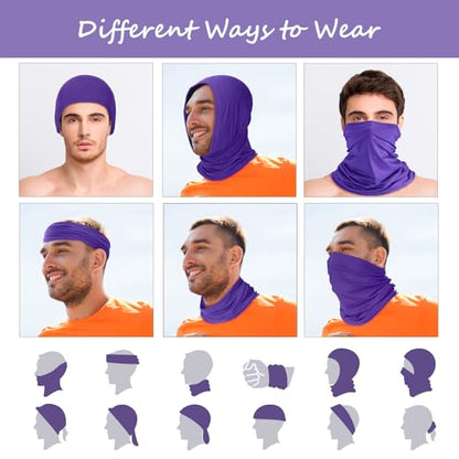 Geyoga Summer UV Protection Cooling Neck Gaiter | Sunscreen Breathable Face Scarf Bandana Mask Neck Gaiter for Outdoor Fishing Hiking Camping - color: Bright Colors