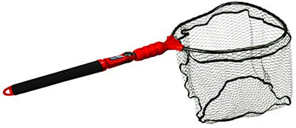 EGO S2 Slider Fishing Net Handle | Adjustable Extension Handle, Minimal Water Drag Design, Ergonomic Foam Grip for Landing Nets - size: 18" to 36" Handle, 17" x 19" Hoop, style: Pvc Coated Mesh