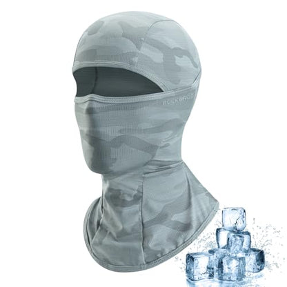 ROCKBROS Balaclava Face Mask for Men Women, Cooling & Breathable Summer Mask,UV Sun Protection for Cycling，Running - color: Grey