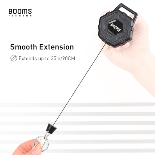 Booms Fishing RG5 Retractable Keychain with Belt Clip, 2-Pack Fishing Zinger Retractor, Heavy Duty Badge Holder, 2 Options - style: Magnetic Style