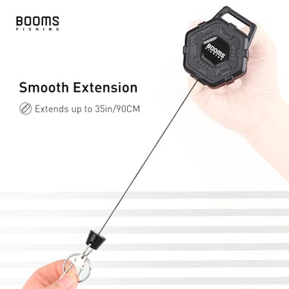 Booms Fishing RG5 Retractable Keychain with Belt Clip, 2-Pack Fishing Zinger Retractor, Heavy Duty Badge Holder, 2 Options - style: Magnetic Style