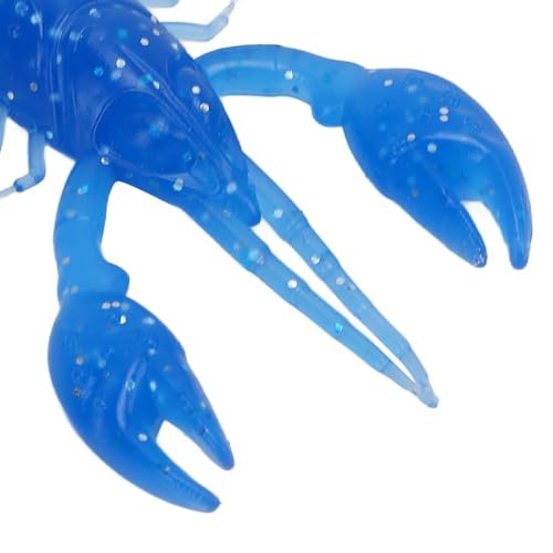 20PCS Soft PVC Fishing Lures 2.2 Inch – Lifelike Crawfish Bait with Artificial Lobster Claw Design, Jig Head Compatible for Bass & Trout Fishing - color: Blue
