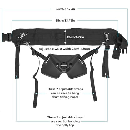 Fishing Belt Rod Holder, Adjustable Fish Fighting Belt Waist Rod Support Holder Stand Up Fish Fighting Rod Holder for Fishing Accessories
