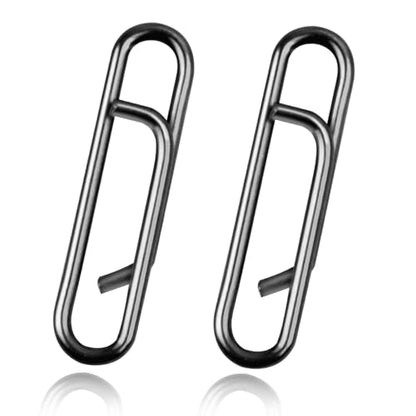 Fishing Power Speed Clips, Stainless Steel Fishing Snaps Connectors for Lures Quick Change Swivels Freshwater Saltwater Crankbait Popper Lures - size: Round 18# - 44 lbs, style: 100PCS