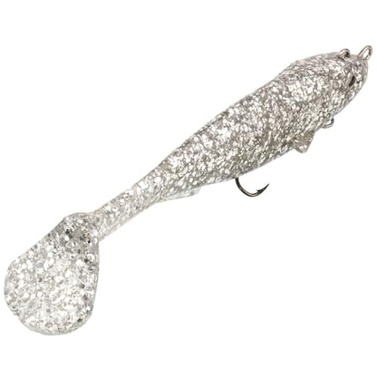 Strike King Final Copy Fishing Lure, Pre-Rigged Soft Plastic Swimbait, Free-Swinging Size 4 Treble Hook, Belly Magnetic Hook Keeper, 7/8-Ounce - color: Carolina Chrome