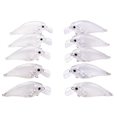 Blank Hard Lures Kit Unpainted Fishing Baits Sets Crankbait Wobblers Freshwater Fish Lure Wobblers Minnow Lure Bodies Fishing Tackle - color: 25pcs 8CM
