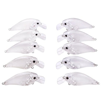 Blank Hard Lures Kit Unpainted Fishing Baits Sets Crankbait Wobblers Freshwater Fish Lure Wobblers Minnow Lure Bodies Fishing Tackle - color: 25pcs 8CM