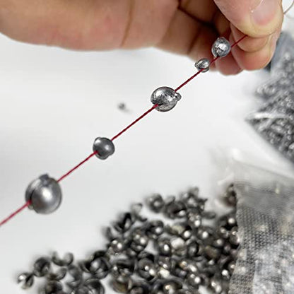Removable Split-Shot,500Pcs Lead Sinking Split Shots Fishing Sinkers,Fishing Weights Sinkers - color: 1.2g