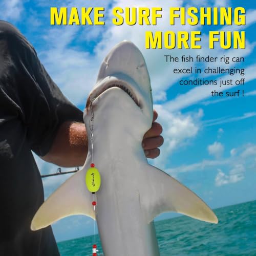 Dovesun Fish Finder Rig with Float 20.5" Surf Fishing Rigs 90LB Surf Fishing Tackle for Shark Bluefish Stripers 6PCS 5/0 8/0 - color: 5/0 Circle Hook