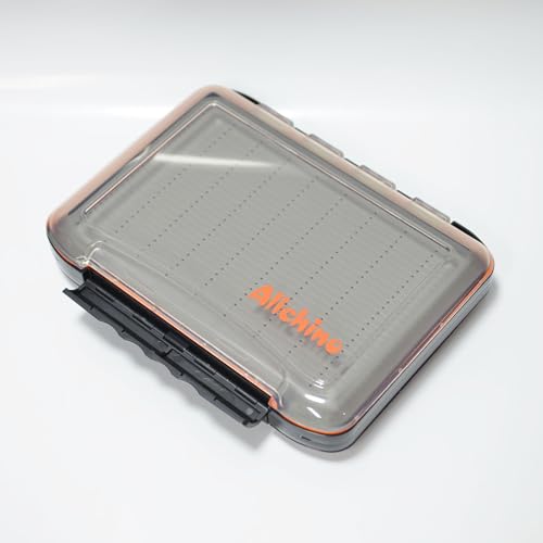 Alichino Fly Box for Fly Files Ice Jig Box Two Sided Waterproof Fly Fishing Box for Nymphs and Streamers (Grey Foam Insert C, Extra Large 11.8 * 8.4 * 2.2Inch) - size: Extra Large 11.8 * 8.4 * 2.2 Inch